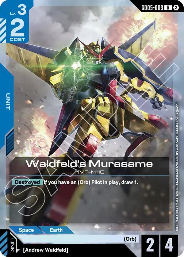 Waldfeld's Murasame GD05-003 (Freedom Ascension)  - Holofoil