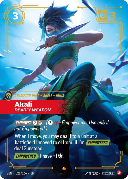 Akali - Deadly Weapon 021/166 (Vendetta)  - Foil