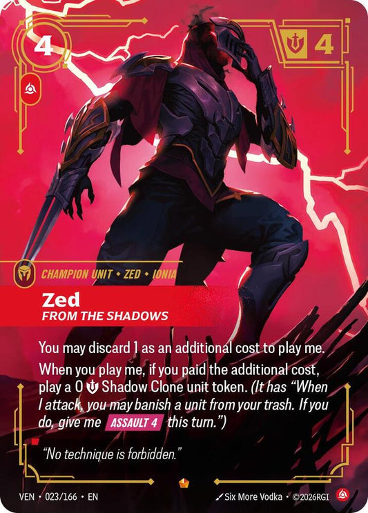 Zed - From the Shadows 023/166 (Vendetta)  - Foil