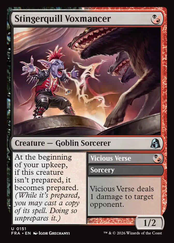 Stingerquill Voxmancer // Vicious Verse 151 (Reality Fracture) 