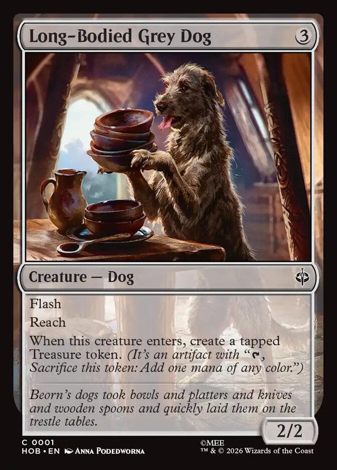 Long-Bodied Grey Dog 1 (The Hobbit)  - Foil
