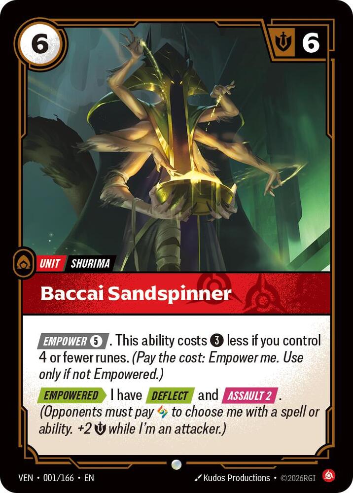 Baccai Sandspinner 001/166 (Vendetta)  - Foil