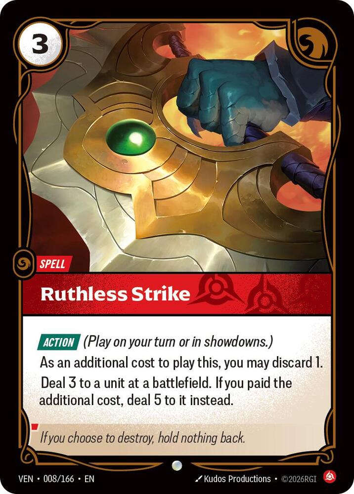 Ruthless Strike 008/166 (Vendetta)  - Foil
