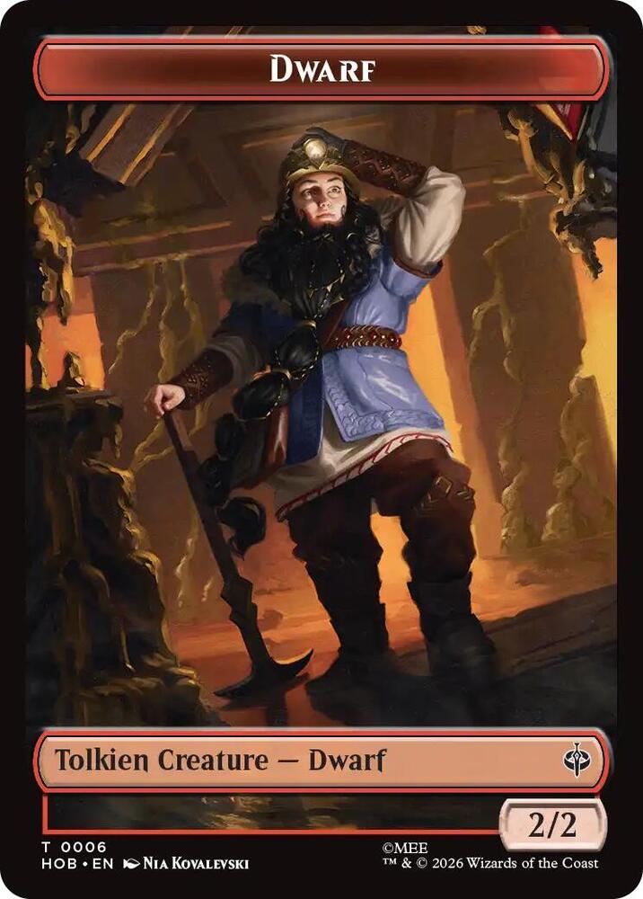Dwarf Enduring Story Double Sided Token 6 // 14 (The Hobbit) 
