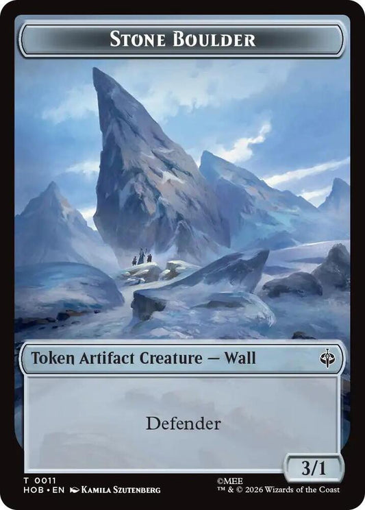 Stone Boulder Bear Double Sided Token 11 // 7 (The Hobbit) 