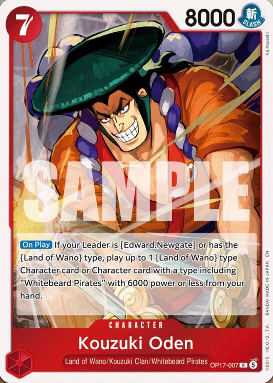 Kouzuki Oden OP17-007 (The World's Strongest Warriors)  - Foil
