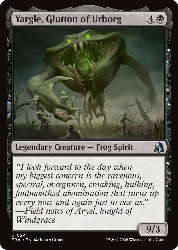 Yargle, Glutton of Urborg 241 (Reality Fracture) 