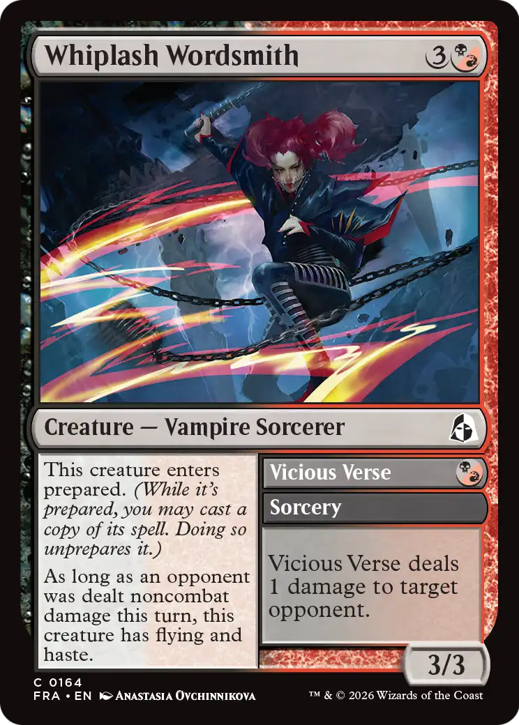Whiplash Wordsmith // Vicious Verse 164 (Reality Fracture)  - Foil