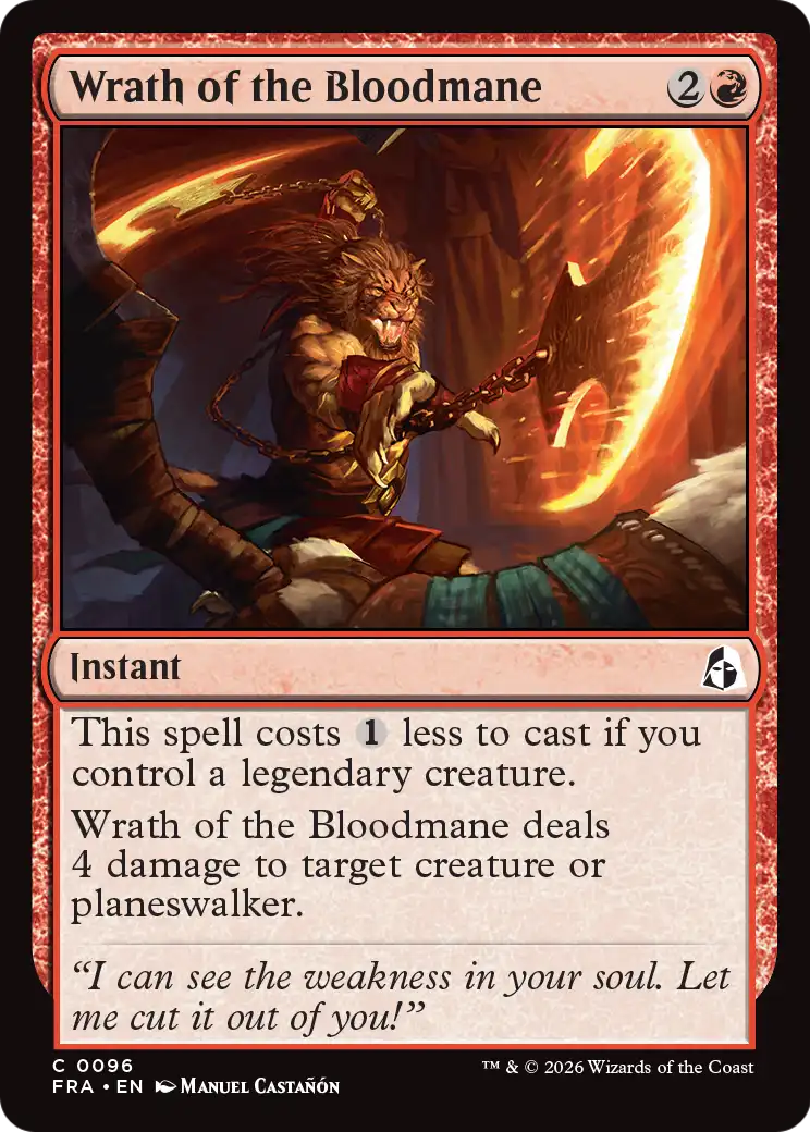 Wrath of the Bloodmane 96 (Reality Fracture)  - Foil