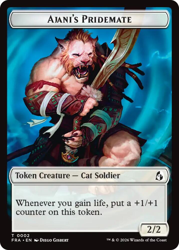 Ajanis Pridemate Mowu Double Sided Token 2 // 10 (Reality Fracture) 