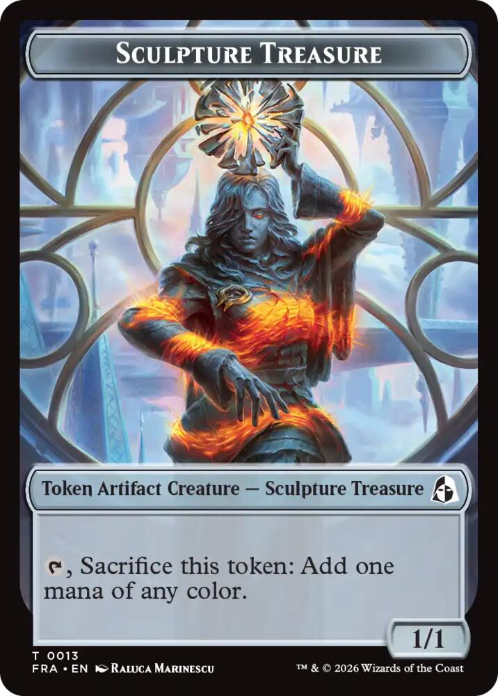 Sculpture Treasure Beast Double Sided Token 13 // 8 (Reality Fracture) 