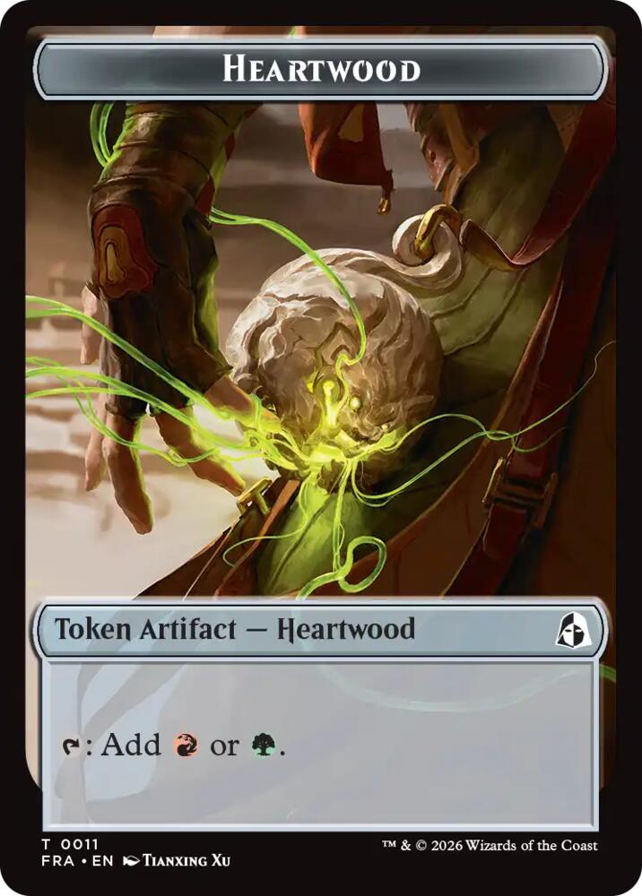 Heartwood Thopter Double Sided Token 11 // 14 (Reality Fracture) 