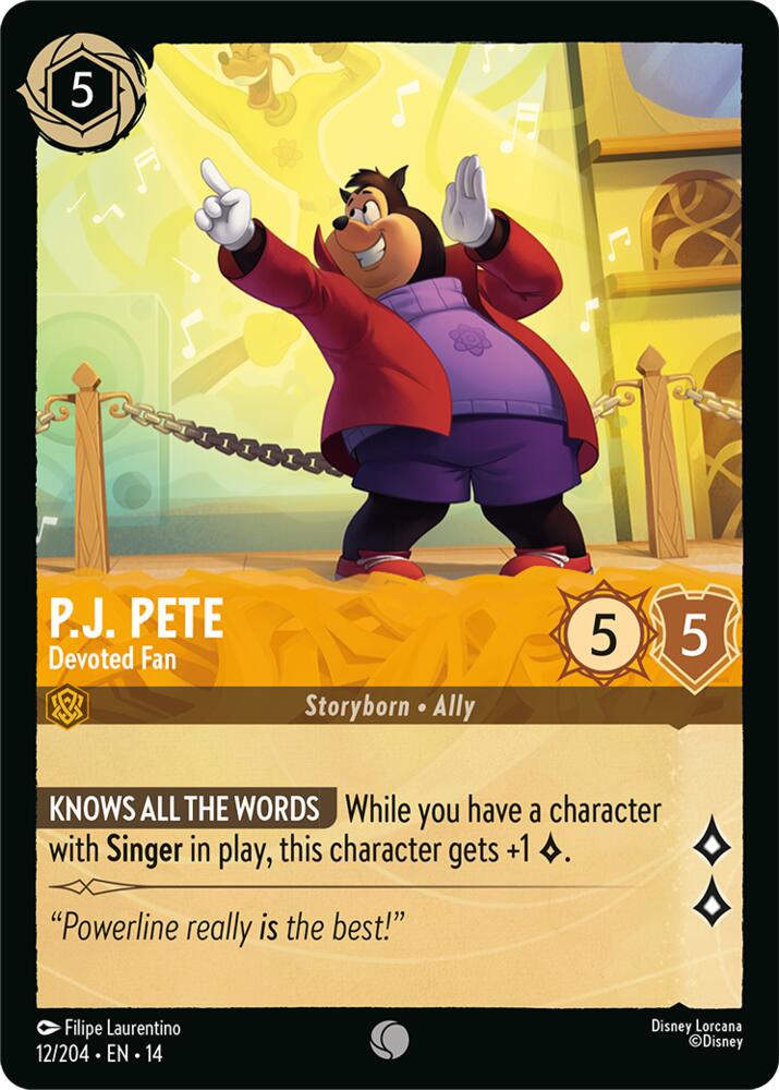 P.J. Pete, Devoted Fan 12/204 (Hyperia City)  - Cold Foil