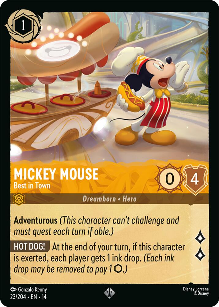 Mickey Mouse, Best in Town 23/204 (Hyperia City)  - Cold Foil
