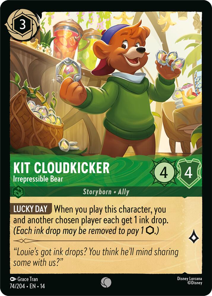 Kit Cloudkicker, Irrepressible Bear 74/204 (Hyperia City)  - Cold Foil