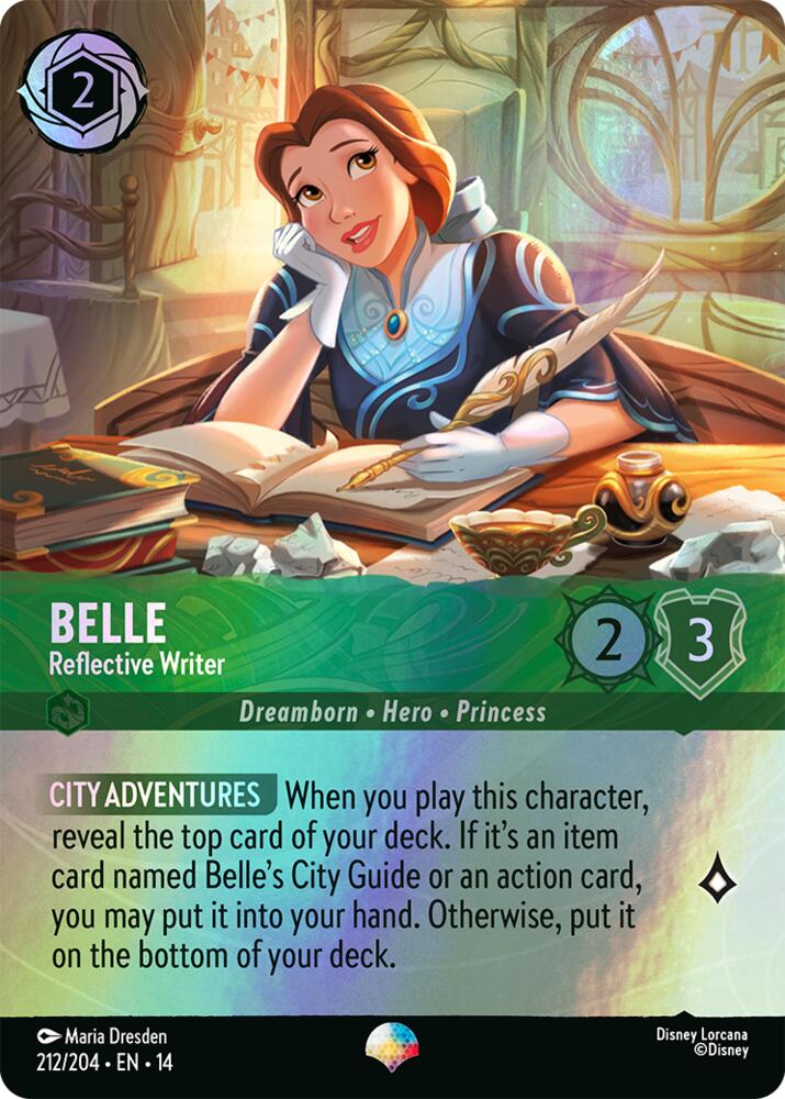 Belle, Reflective Writer 212/204 (Hyperia City)  - Rainbow Holofoil