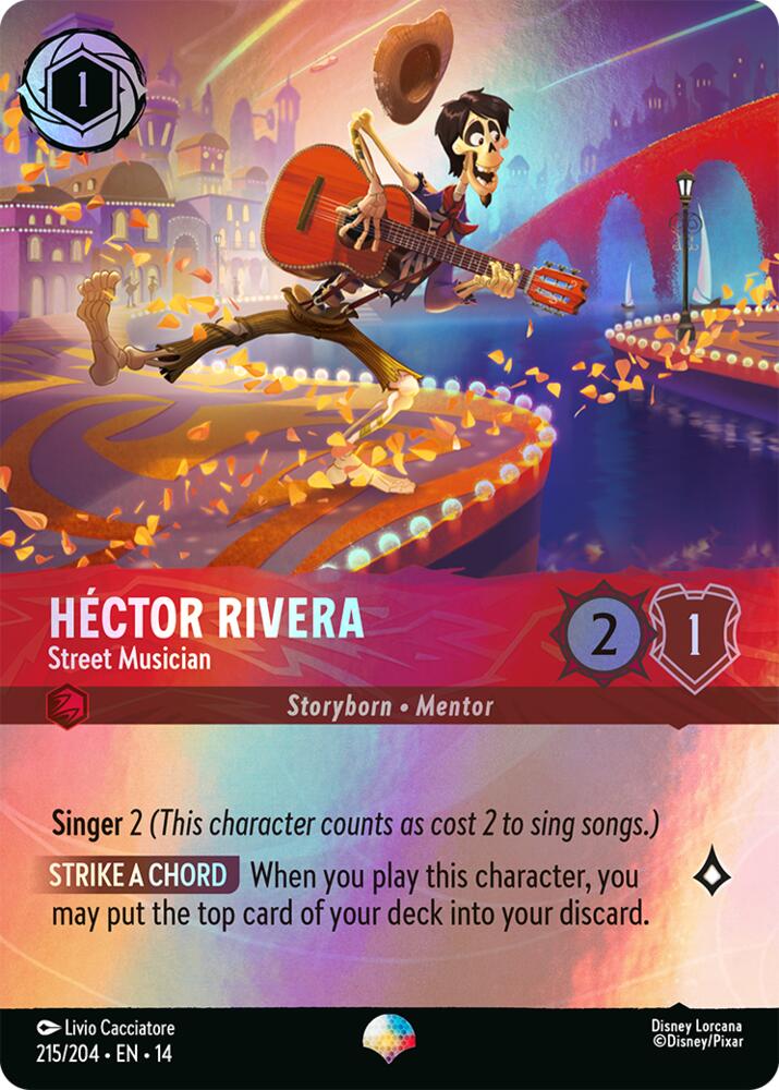 Héctor Rivera, Street Musician 215/204 (Hyperia City)  - Rainbow Holofoil