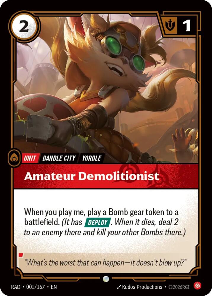 Amateur Demolitionist 001/167 (Radiance) 