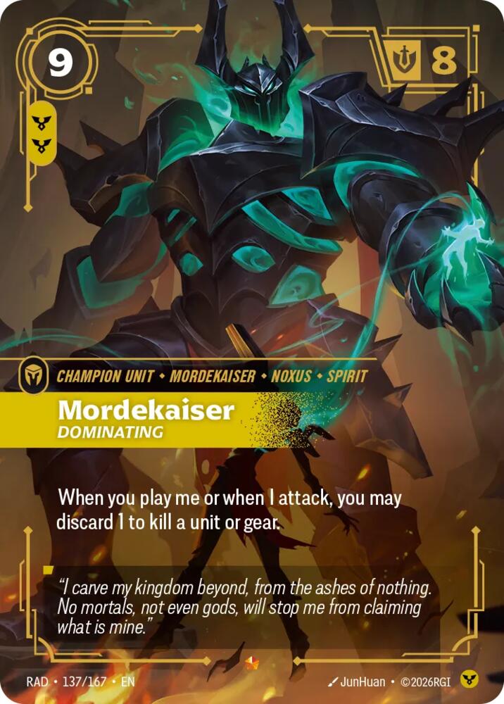 Mordekaiser - Dominating 137/167 (Radiance)  - Foil