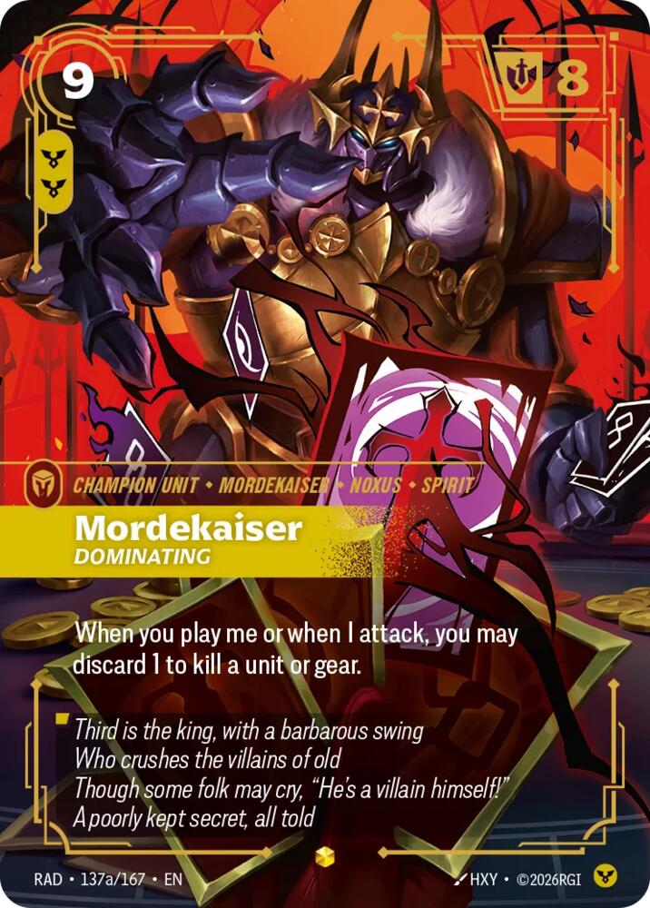 Mordekaiser - Dominating 137a/167 (Radiance)  - Foil