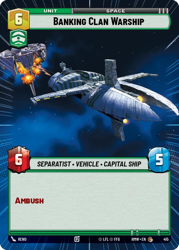 Banking Clan Warship Hyperspace 415 (Homeworlds) 