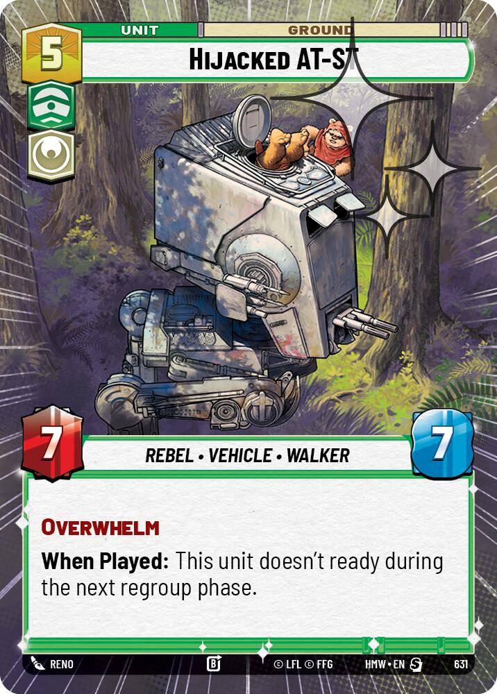 Hijacked AT ST Hyperspace Foil 631 (Homeworlds)  - Foil