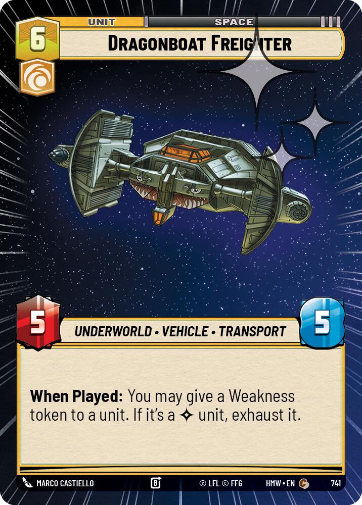 Dragonboat Freighter Hyperspace Foil 741 (Homeworlds)  - Foil