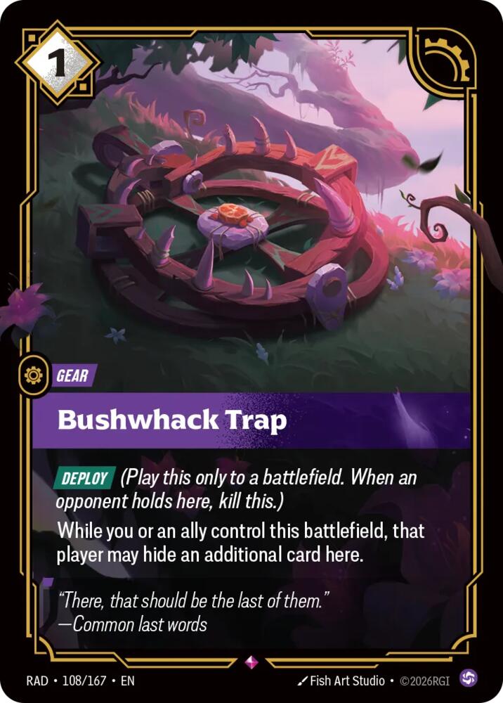 Bushwhack Trap 108/167 (Radiance)  - Foil