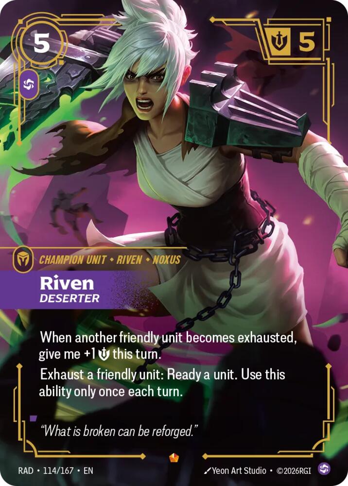 Riven - Deserter 114/167 (Radiance)  - Foil
