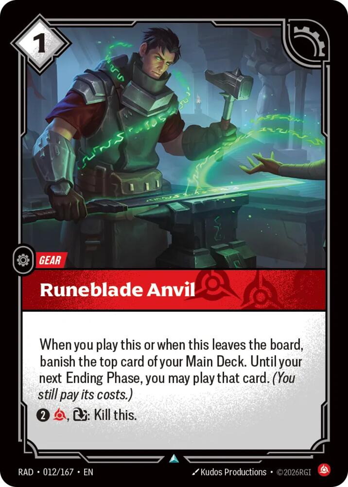 Runeblade Anvil 012/167 (Radiance)  - Foil