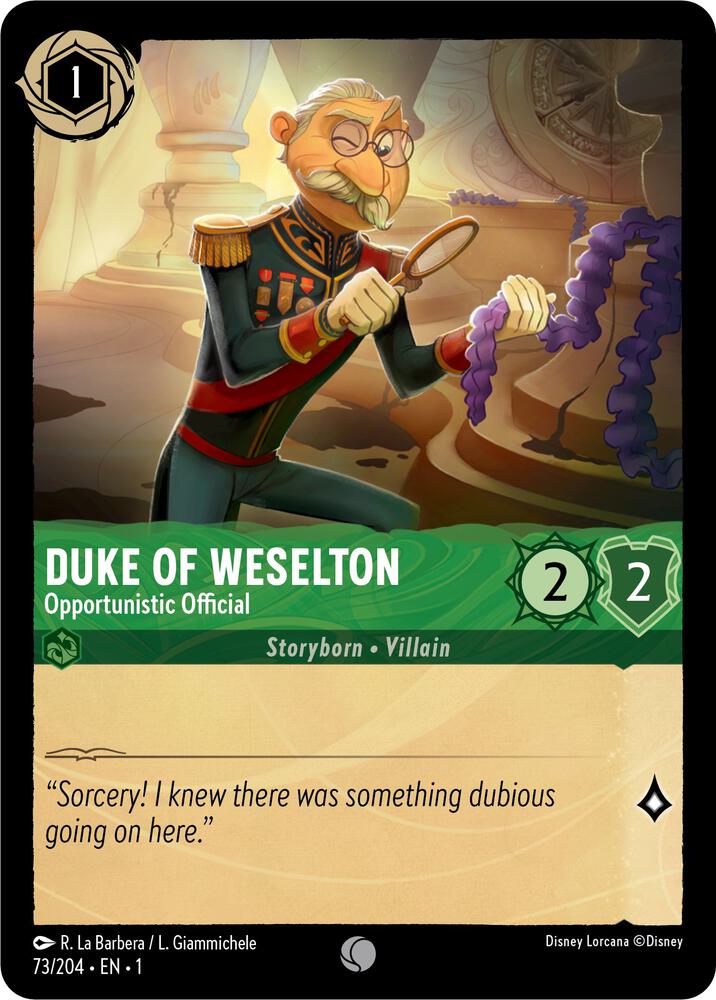 Duke of Weselton Opportunistic Official (The First Chapter) 