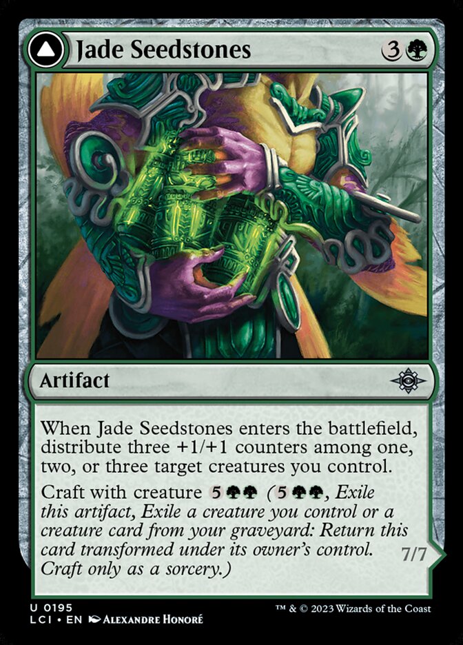 Jade Seedstones // Jadeheart Attendant 195/291 (The Lost Caverns of Ixalan) 