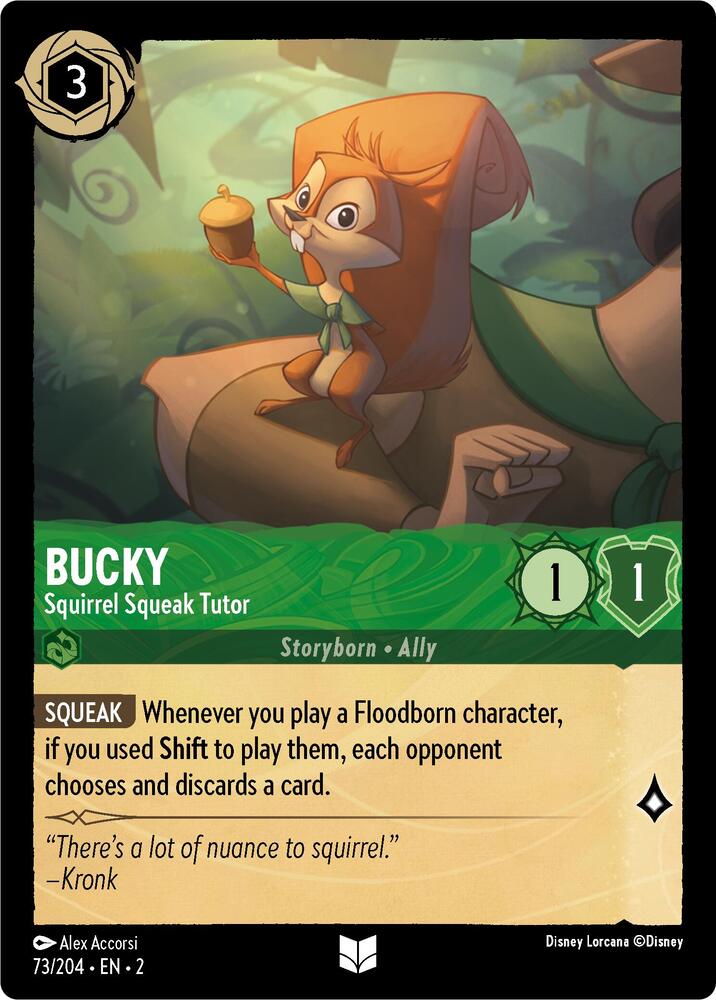 Bucky Squirrel Squeak Tutor Errata Version (Rise of the Floodborn)  - Cold Foil