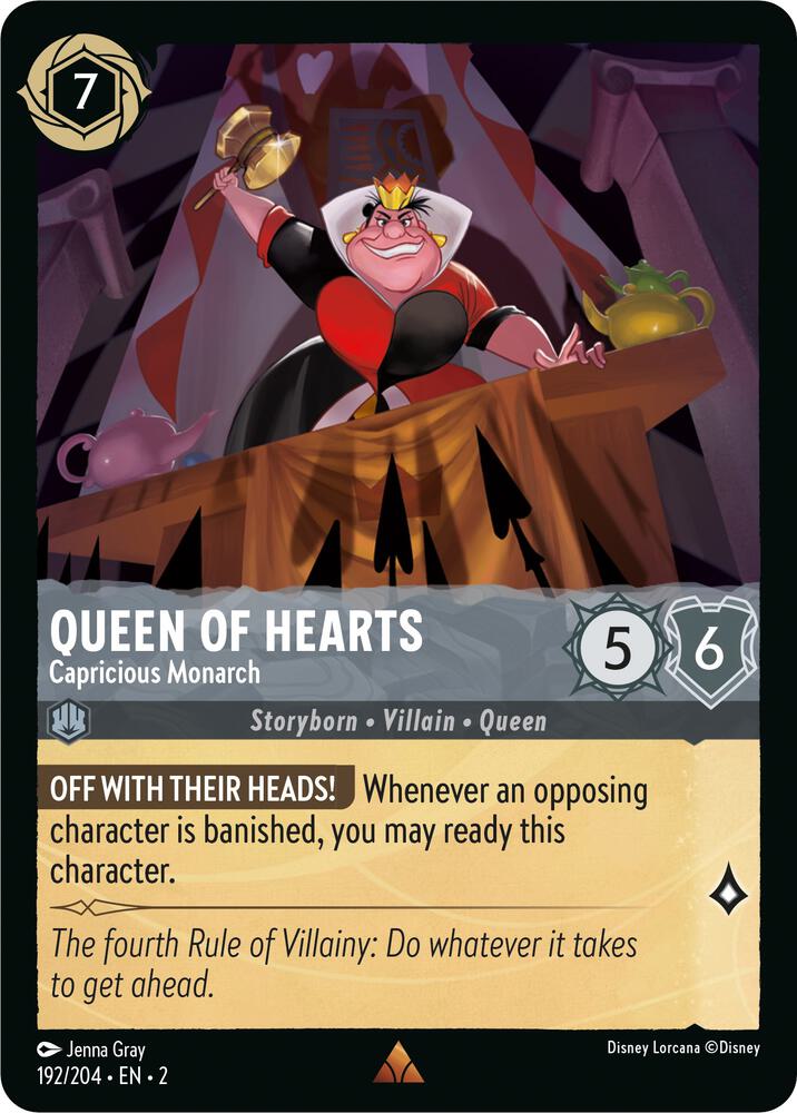 Queen of Hearts Capricious Monarch (Rise of the Floodborn)  - Cold Foil
