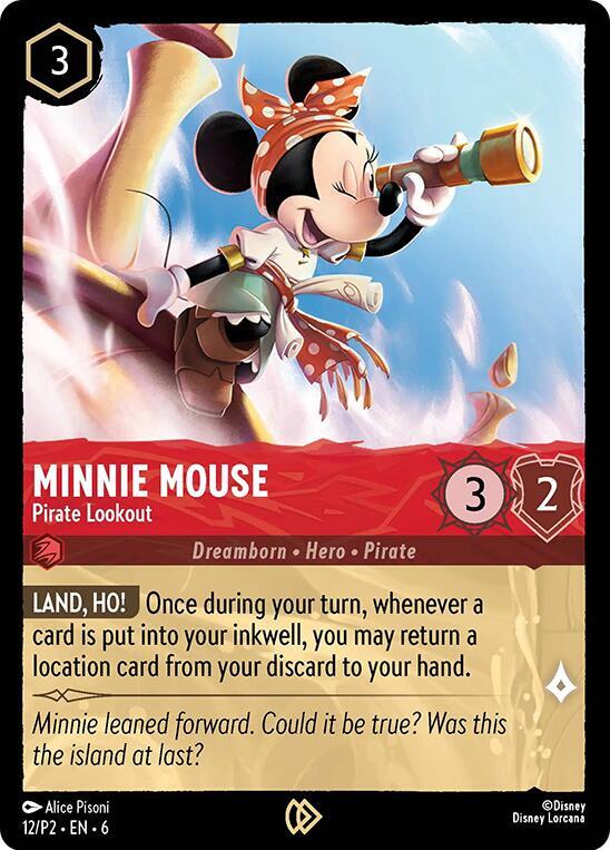 Minnie Mouse Pirate Lookout (Disney Lorcana Promo Cards)  - Cold Foil