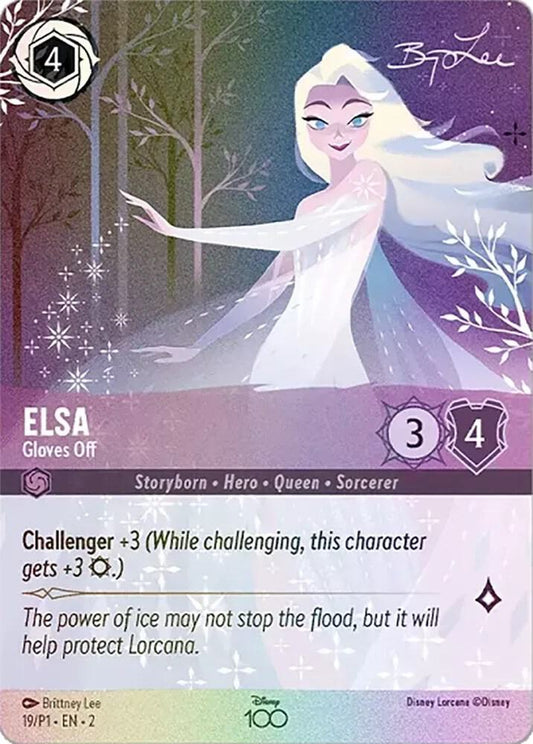 Elsa Gloves Off Alternate Art (Disney100 Promos)  - Holofoil