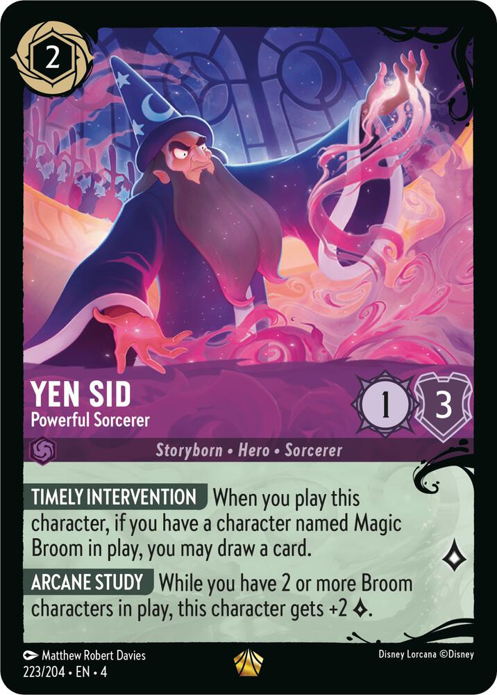 Yen Sid Powerful Sorcerer 223 204 (Illumineer's Quest: Deep Trouble)  - Cold Foil
