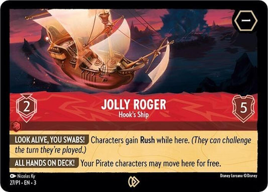 Jolly Roger Hooks Ship (Disney Lorcana Promo Cards)  - Cold Foil