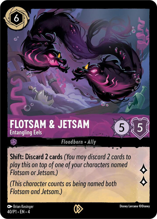 Flotsam and Jetsam Entangling Eels (Disney Lorcana Promo Cards)  - Cold Foil