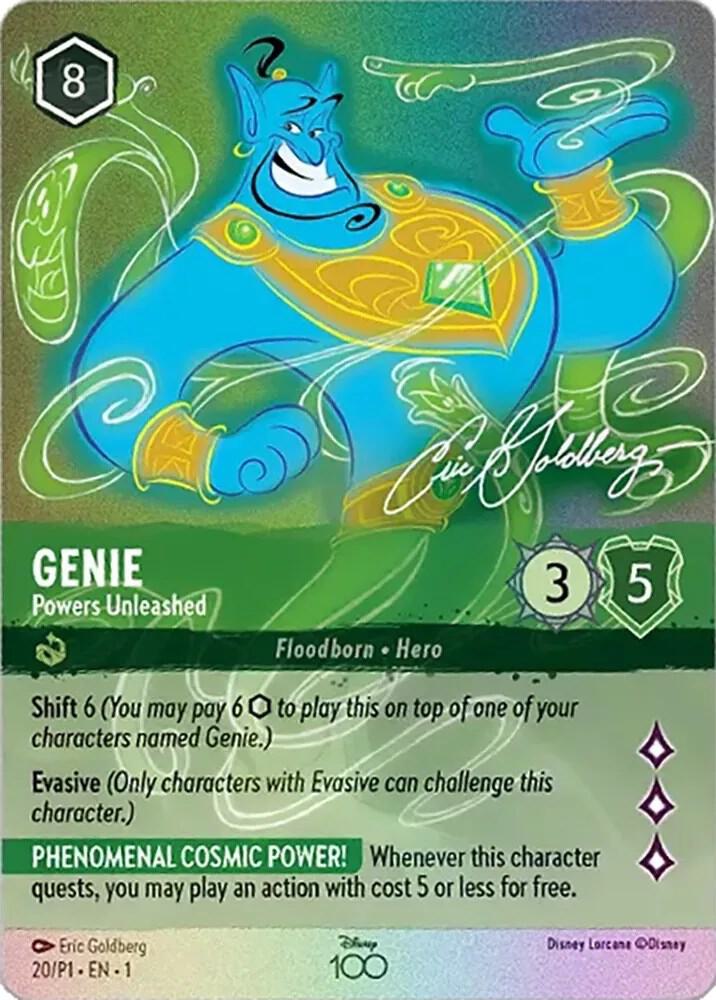 Genie Powers Unleashed Alternate Art (Disney100 Promos)  - Holofoil
