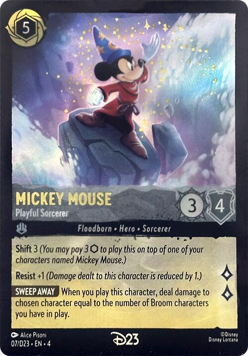 Mickey Mouse Playful Sorcerer (D23 Promos)  - Holofoil