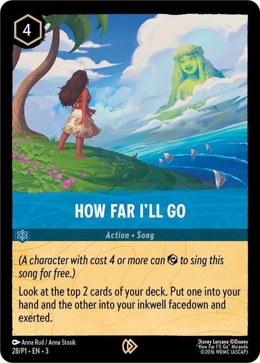 How Far Ill Go (Disney Lorcana Promo Cards)  - Cold Foil