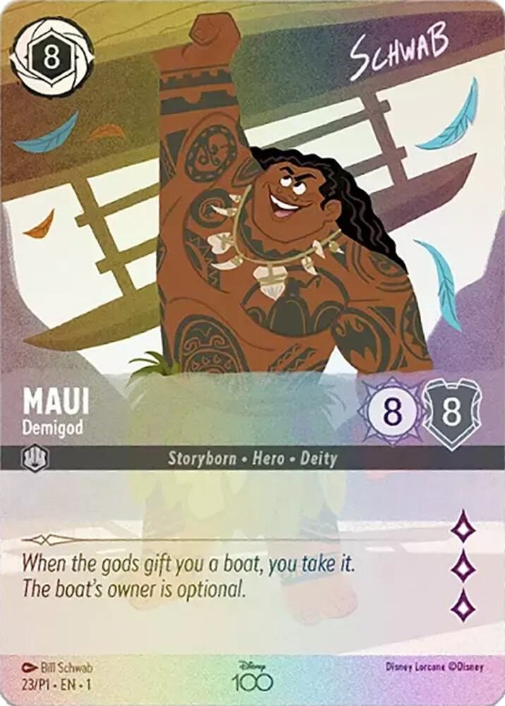 Maui Demigod Alternate Art (Disney100 Promos)  - Holofoil