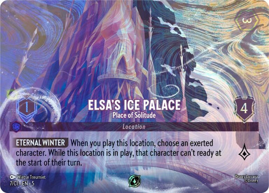 Elsas Ice Palace Place of Solitude (Disney Lorcana Promo Cards)  - Holofoil