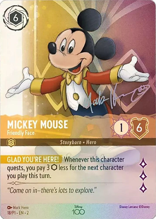 Mickey Mouse Friendly Face Alternate Art (Disney100 Promos)  - Holofoil