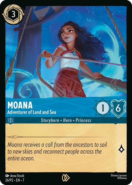 Moana Adventurer of Land and Sea (Disney Lorcana Promo Cards)  - Cold Foil