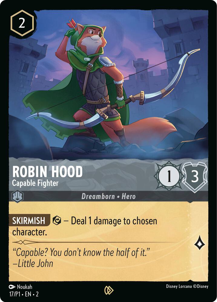 Robin Hood Capable Fighter (Disney Lorcana Promo Cards)  - Cold Foil