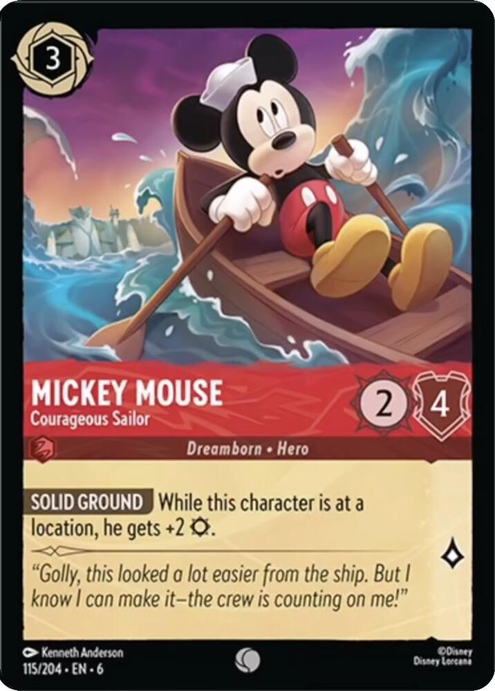 Mickey Mouse Courageous Sailor (Azurite Sea)  - Cold Foil