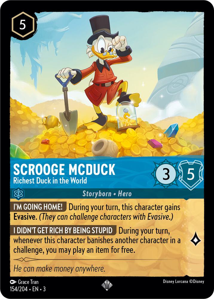 Scrooge McDuck Richest Duck in the World (Into the Inklands)  - Cold Foil