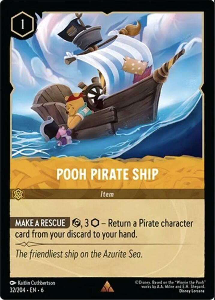 Pooh Pirate Ship (Azurite Sea)  - Cold Foil